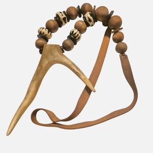 Vintage Antler Tip Tribal Necklace